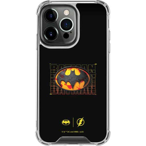 DC Comics The Flash Movie: Batman Bloody Logo iPhone 14 Pro Clear Case